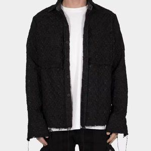 MNML Frayed Black Shirt | XL